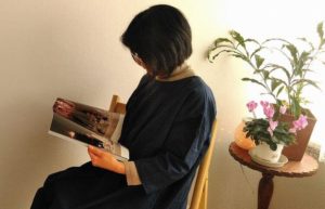 50代ファション150ｃｍ私のお気に入りはマキシ丈ゆったり森ガール風